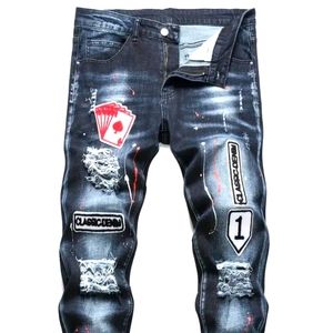 New Fashion Jeans Hao Hong- embroidered jeans sz 32